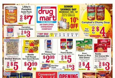 Discount Drug Mart (OH) Weekly Ad Flyer Specials November 1 to November 7, 2023