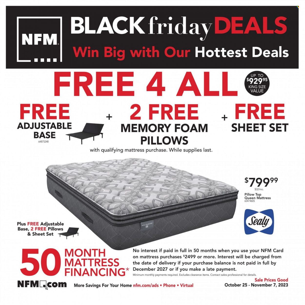 Nebraska Furniture Mart (IA, KS, NE, TX) Weekly Ad Flyer Specials October 25 to November 7, 2023