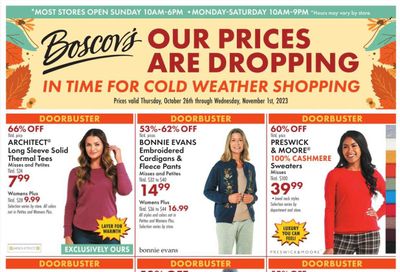 Boscov's (CT, DE, MD, NJ, NY, PA) Weekly Ad Flyer Specials October 26 to November 1, 2023