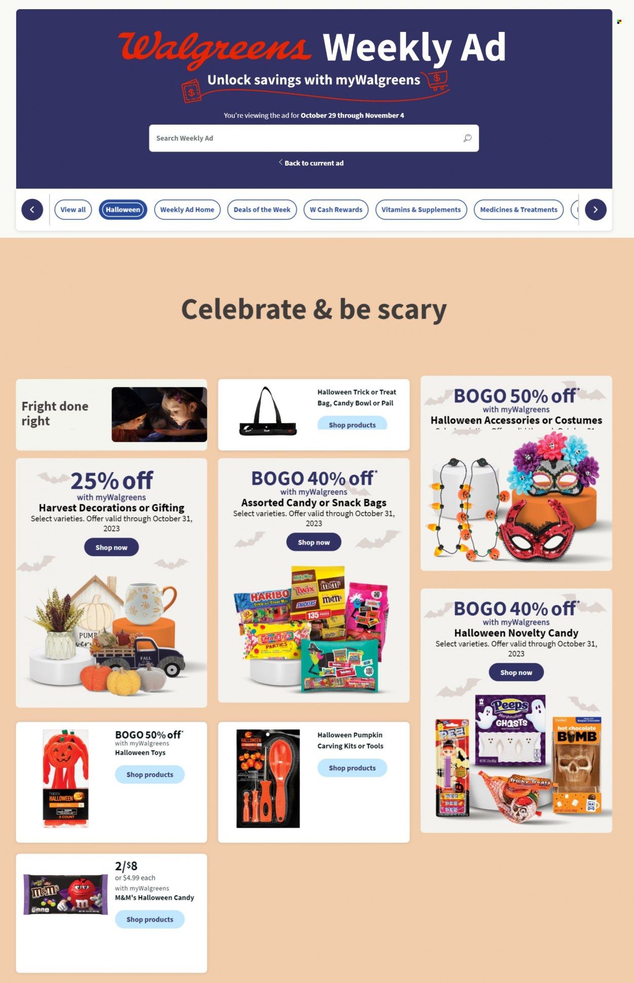 Walgreens Weekly Ad Flyer Specials October 29 to November 4, 2023