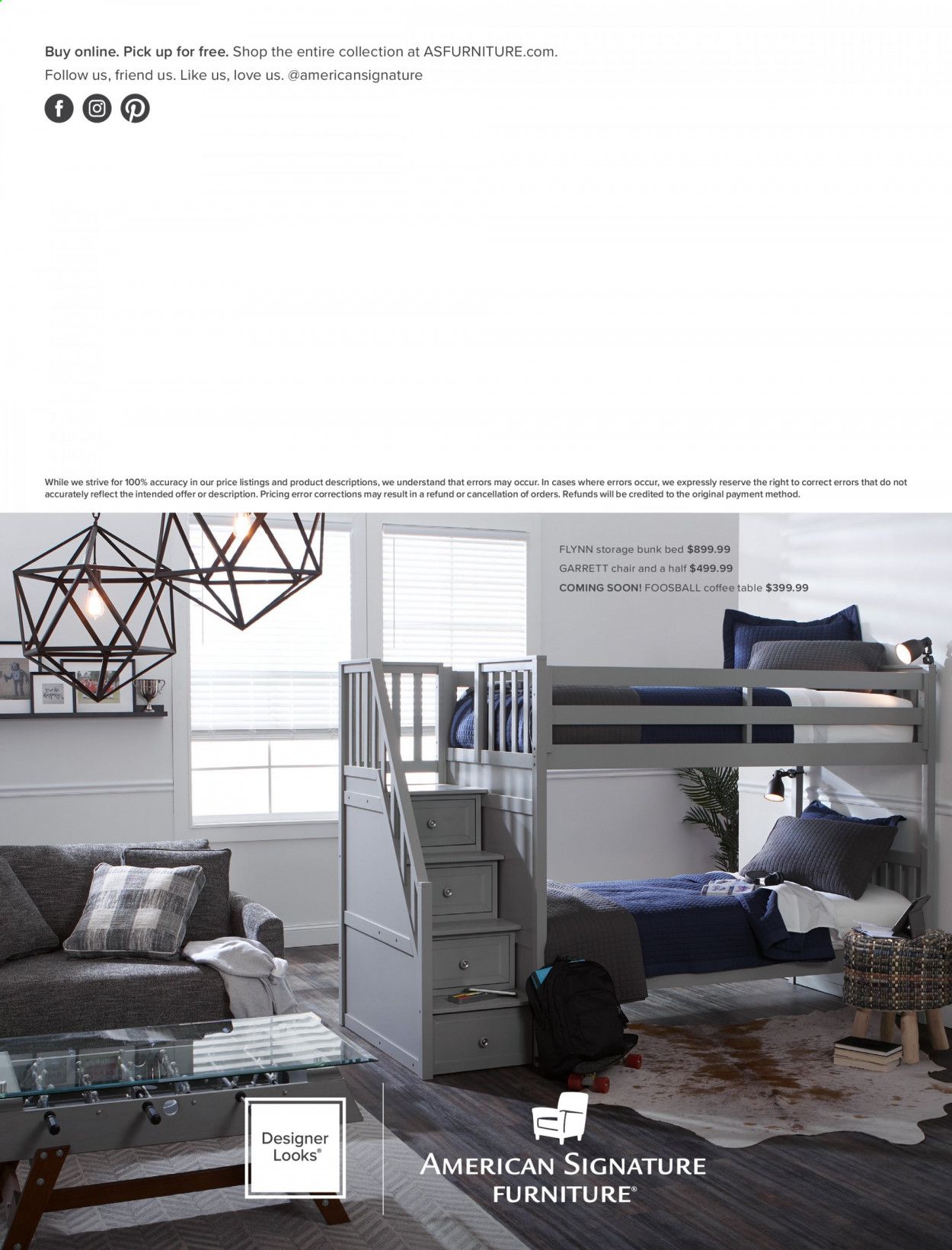 American Signature Furniture Weekly Ad & Flyer May 1 to 31