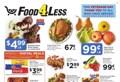 Food 4 Less (IL) Weekly Ad Flyer Specials November 8 to November 14, 2023