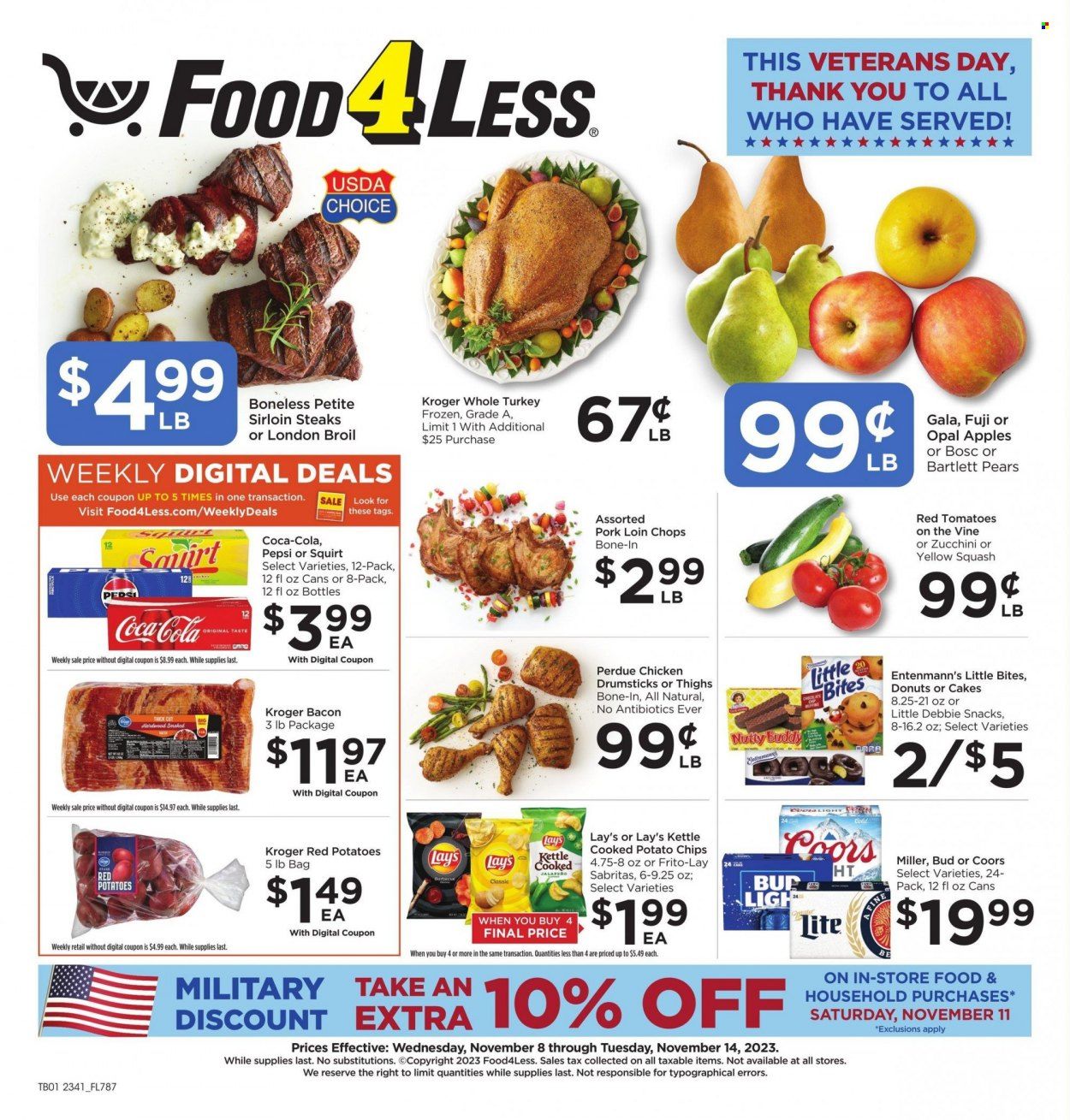 Food 4 Less (IN) Weekly Ad Flyer Specials November 8 to November 14, 2023