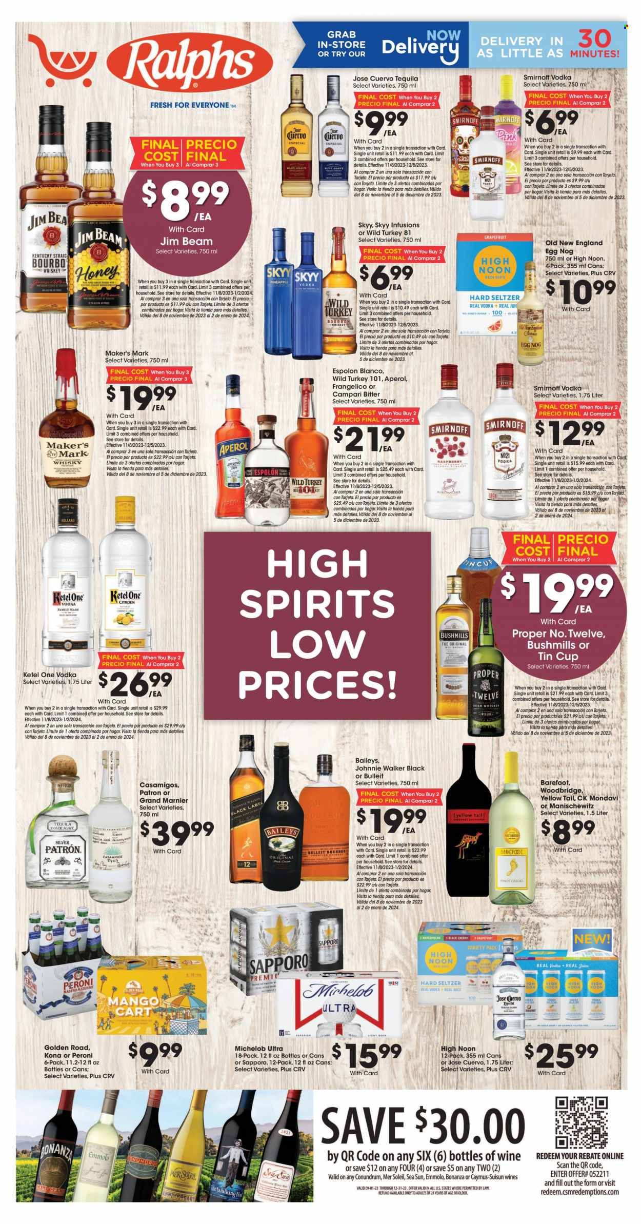 Ralphs (CA) Weekly Ad Flyer Specials November 8 to December 5, 2023