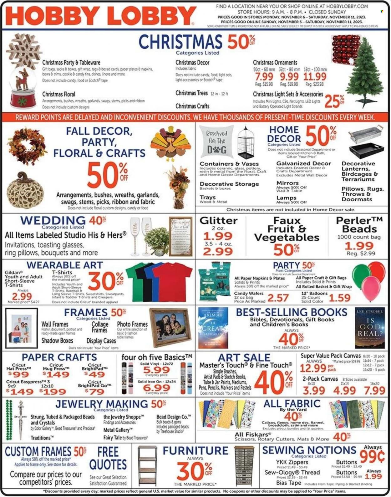 Hobby Lobby Weekly Ad Flyer Specials November 5 to November 11, 2023