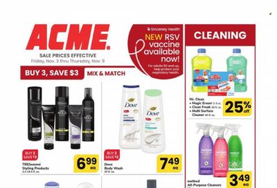 ACME (DE, NJ, NY, PA) Weekly Ad Flyer Specials November 3 to November 9, 2023
