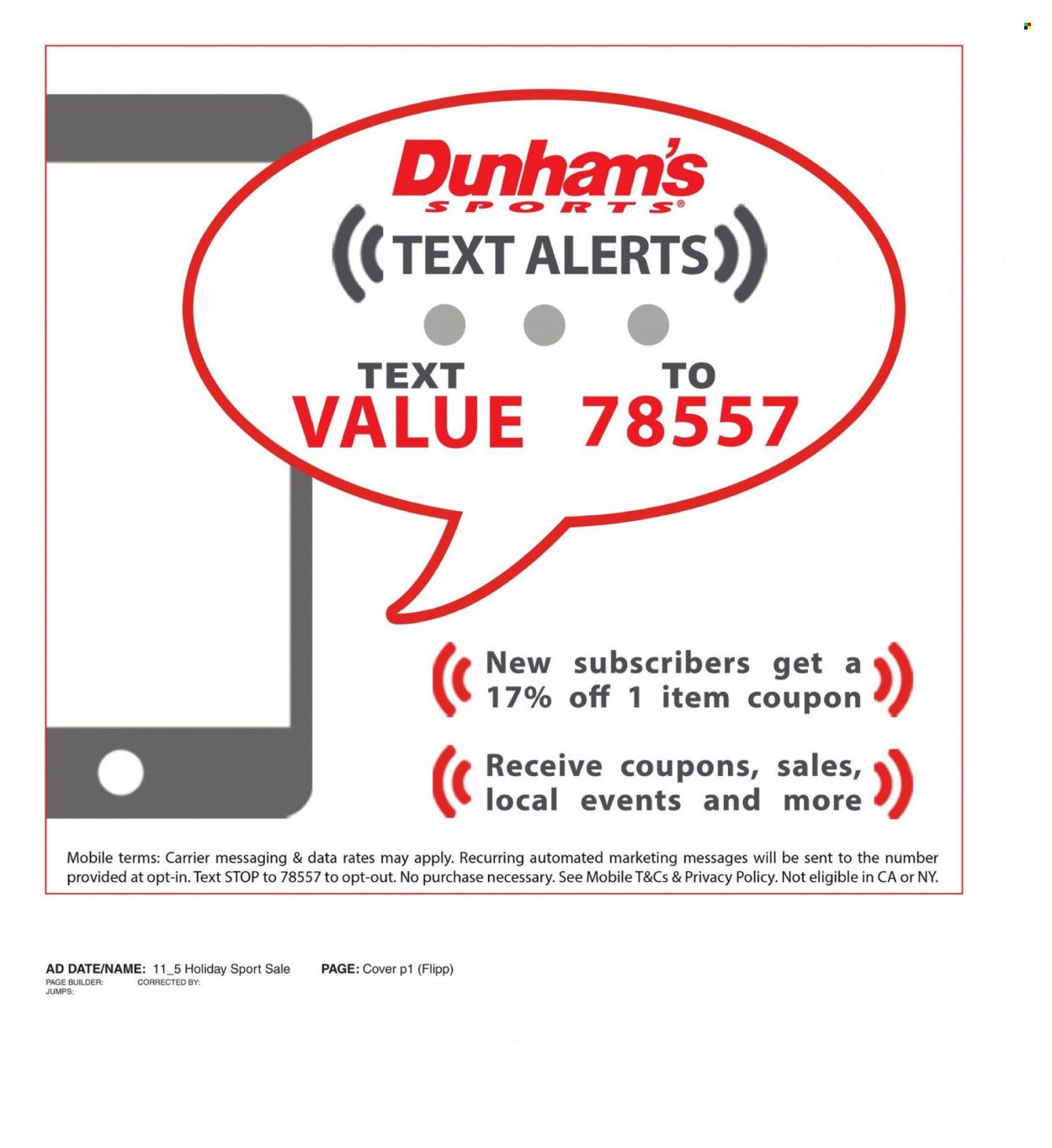 Dunham's Sports (IA, KS, MD, OH, PA) Weekly Ad Flyer Specials November 4 to November 9, 2023