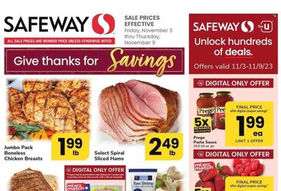 Safeway (DC) Weekly Ad Flyer Specials November 3 to November 9, 2023