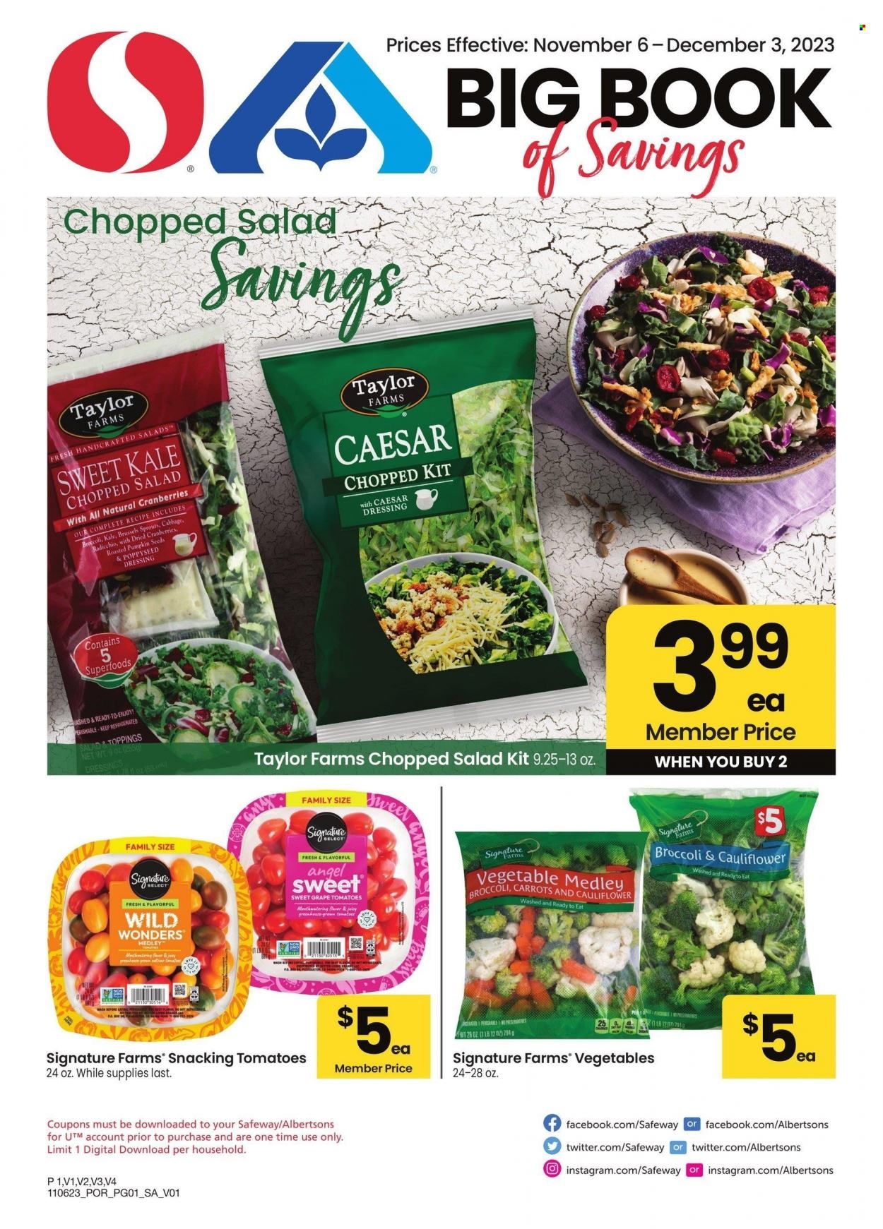 Safeway (OR, WA) Weekly Ad Flyer Specials November 6 to December 3, 2023