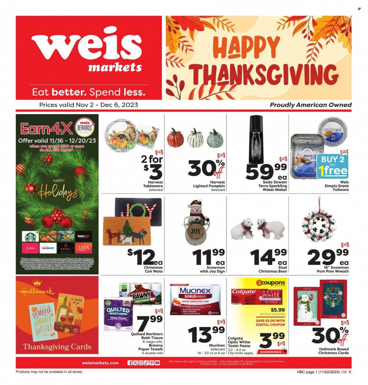 Weis (MD, NY, PA) Weekly Ad Flyer Specials November 2 to December 6, 2023