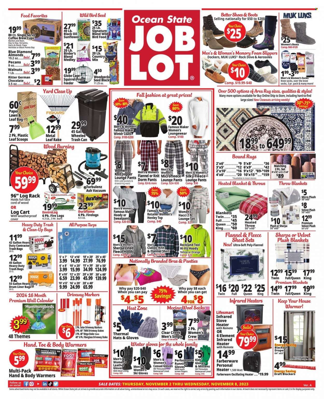 Ocean State Job Lot (CT, MA, ME, NH, NJ, NY, RI, VT) Weekly Ad Flyer Specials November 2 to November 8, 2023