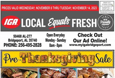 IGA (50) Weekly Ad Flyer Specials November 8 to November 14, 2023