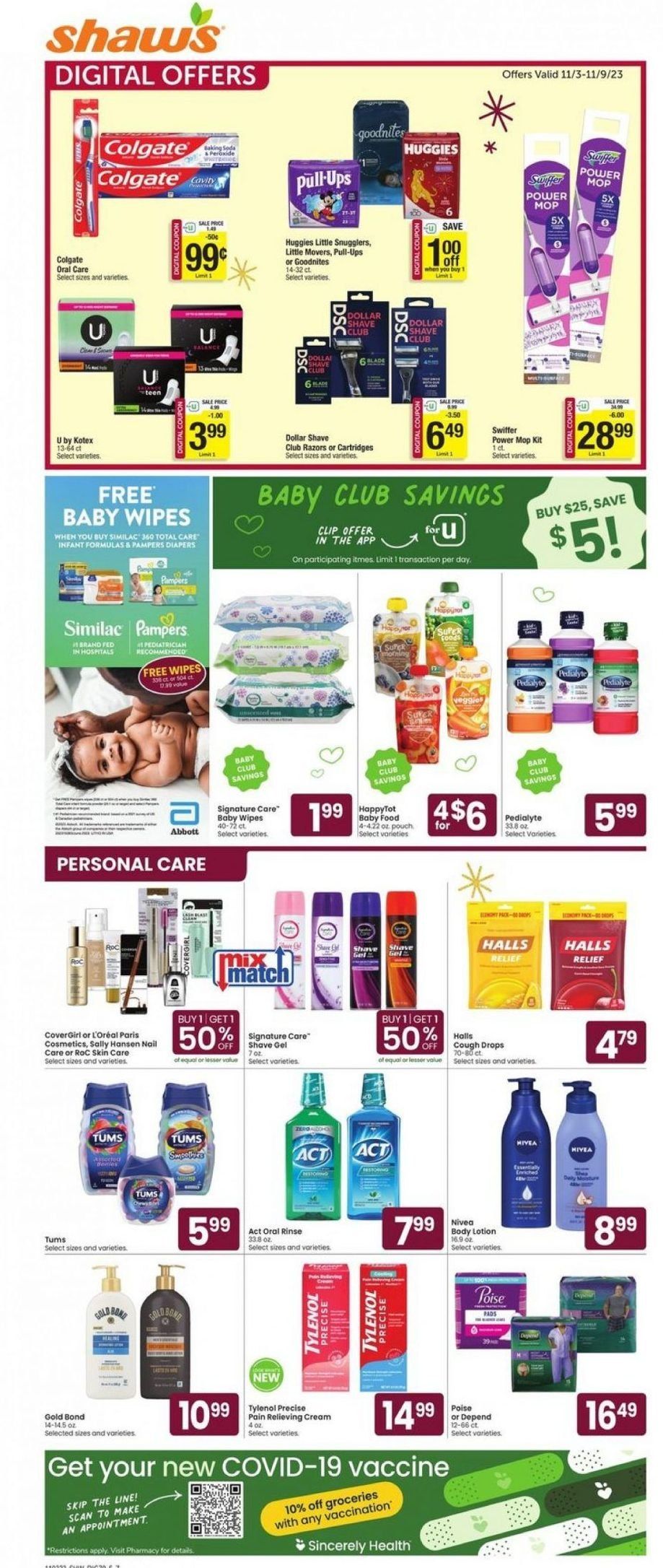 Shaw’s (MA, ME, NH, RI, VT) Weekly Ad Flyer Specials November 3 to December 9, 2023