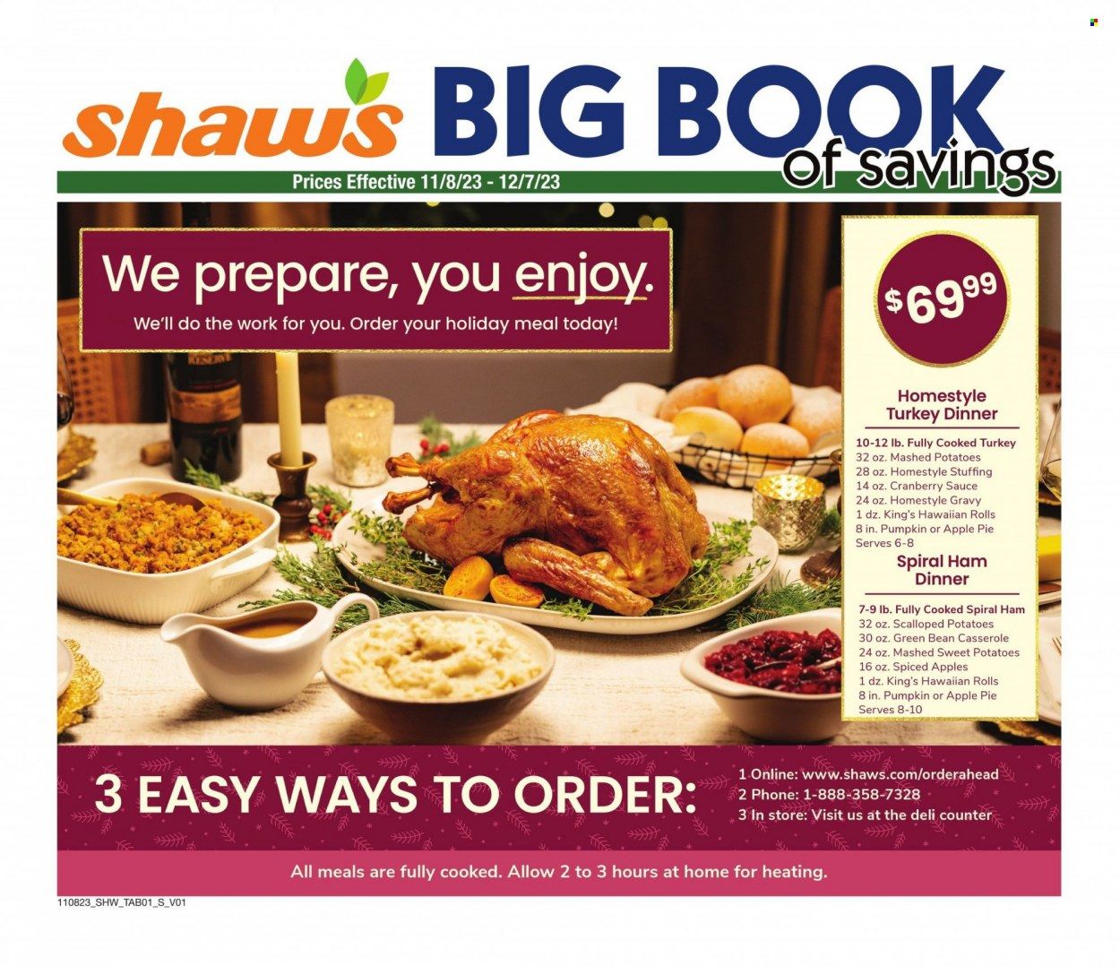 Shaw’s (MA, ME, NH, RI, VT) Weekly Ad Flyer Specials November 8 to December 7, 2023