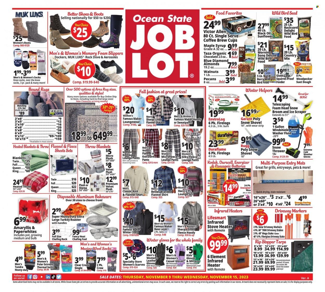 Ocean State Job Lot (CT, MA, ME, NH, NJ, NY, RI, VT) Weekly Ad Flyer Specials November 9 to November 15, 2023
