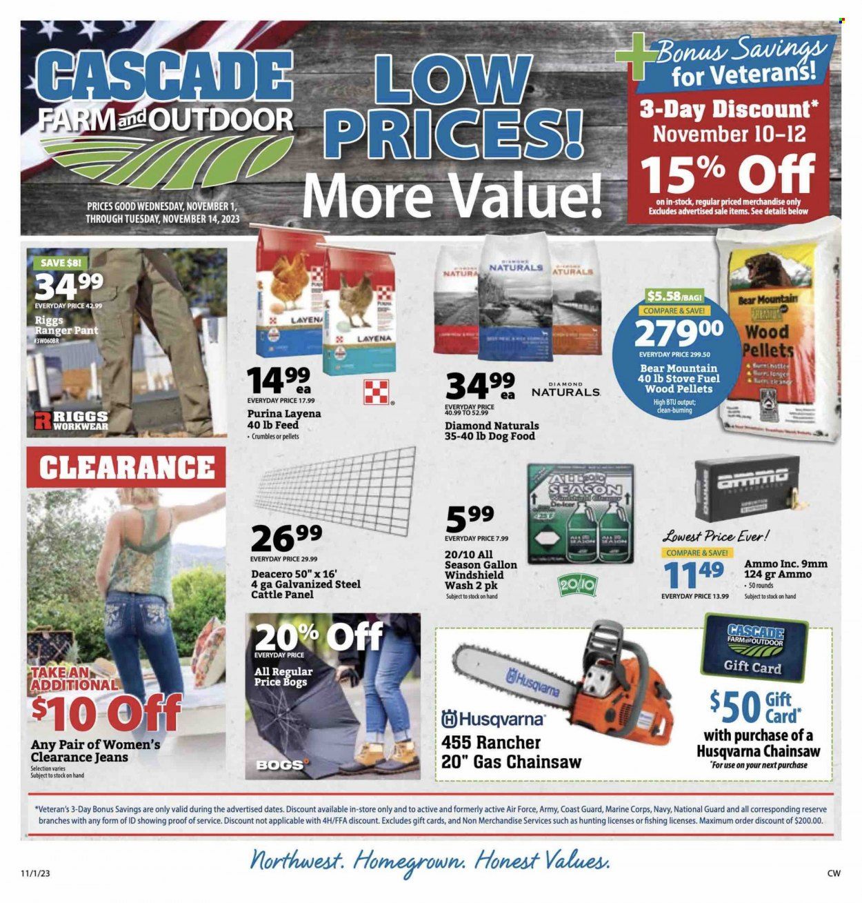 Cascade Farm And Outdoor (OR, WA) Weekly Ad Flyer Specials November 1 to November 14, 2023