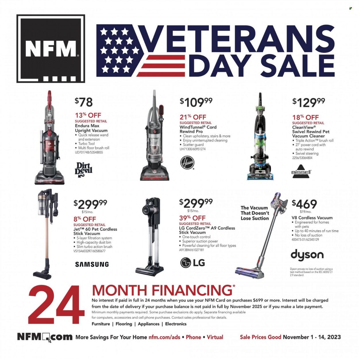 Nebraska Furniture Mart (IA, KS, NE, TX) Weekly Ad Flyer Specials November 1 to November 14, 2023
