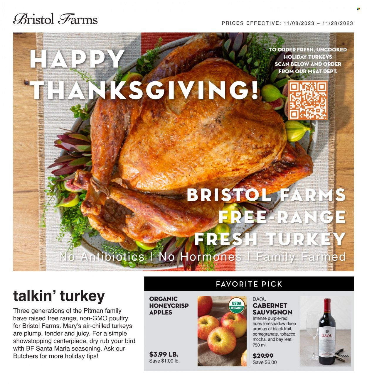Bristol Farms (CA) Weekly Ad Flyer Specials November 8 to November 28, 2023