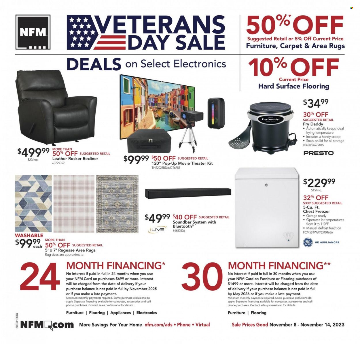 Nebraska Furniture Mart (IA, KS, NE, TX) Weekly Ad Flyer Specials November 8 to November 14, 2023