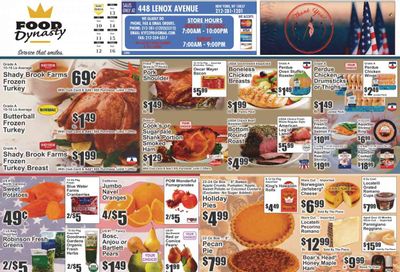 Food Dynasty (NY) Weekly Ad Flyer Specials November 10 to November 16, 2023