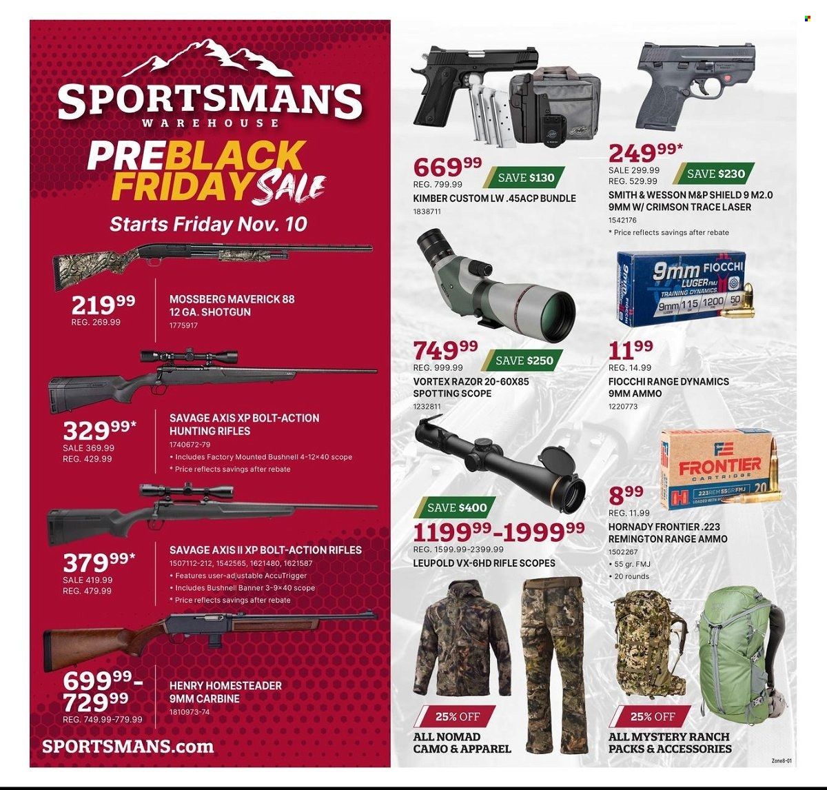 Sportsman's Warehouse Weekly Ad Flyer Specials November 10 to November 22, 2023