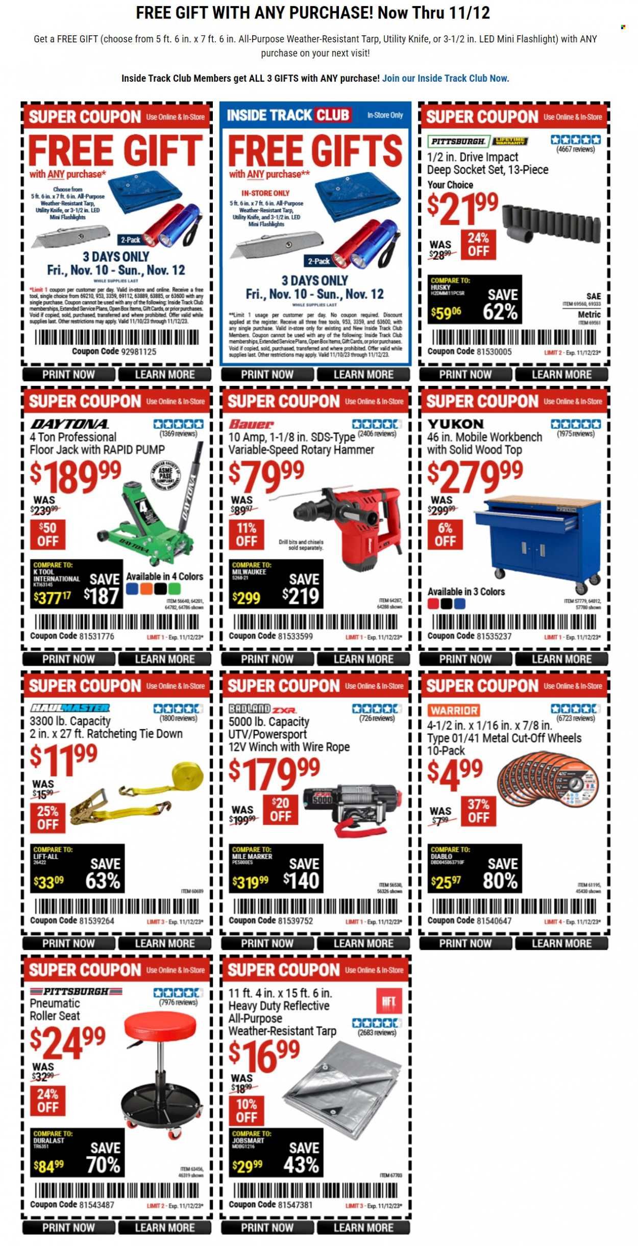 Harbor Freight Weekly Ad Flyer Specials November 11 to November 12, 2023