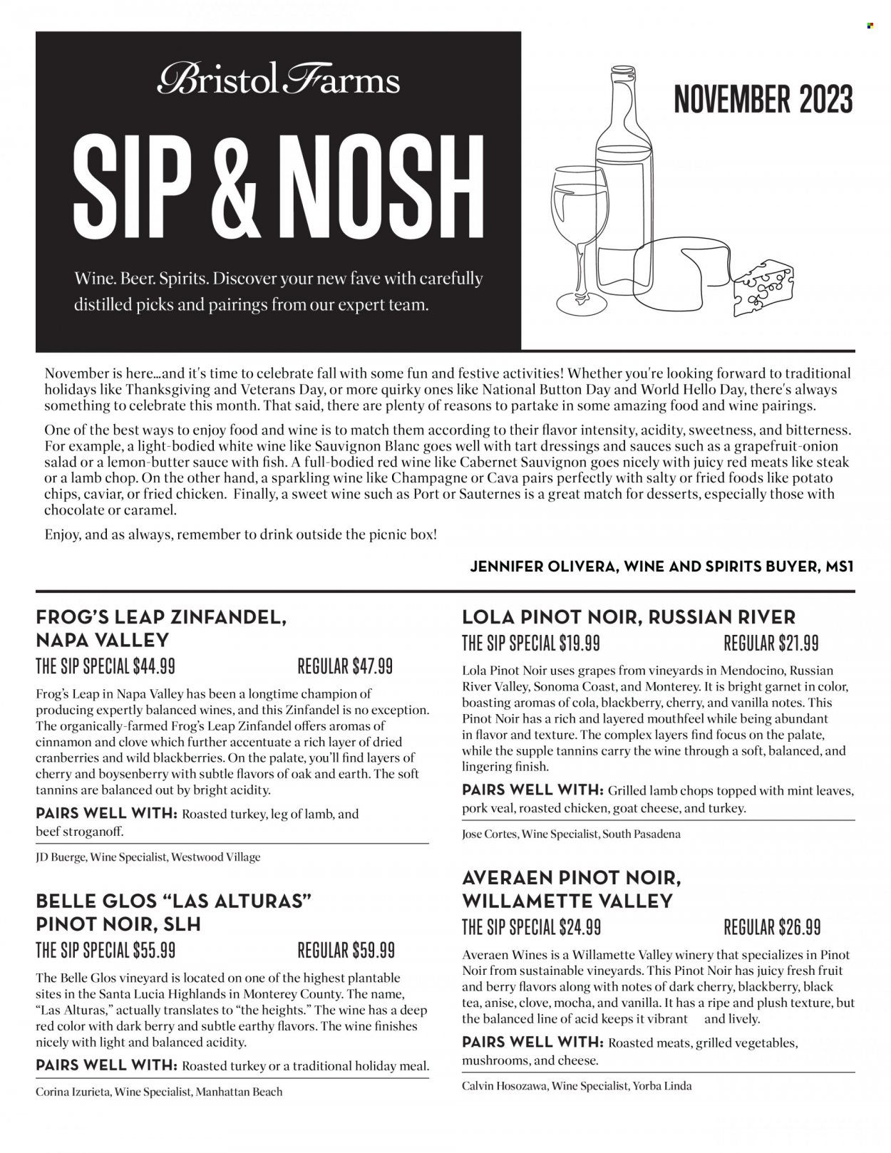 Bristol Farms (CA) Weekly Ad Flyer Specials November 1 to November 30, 2023