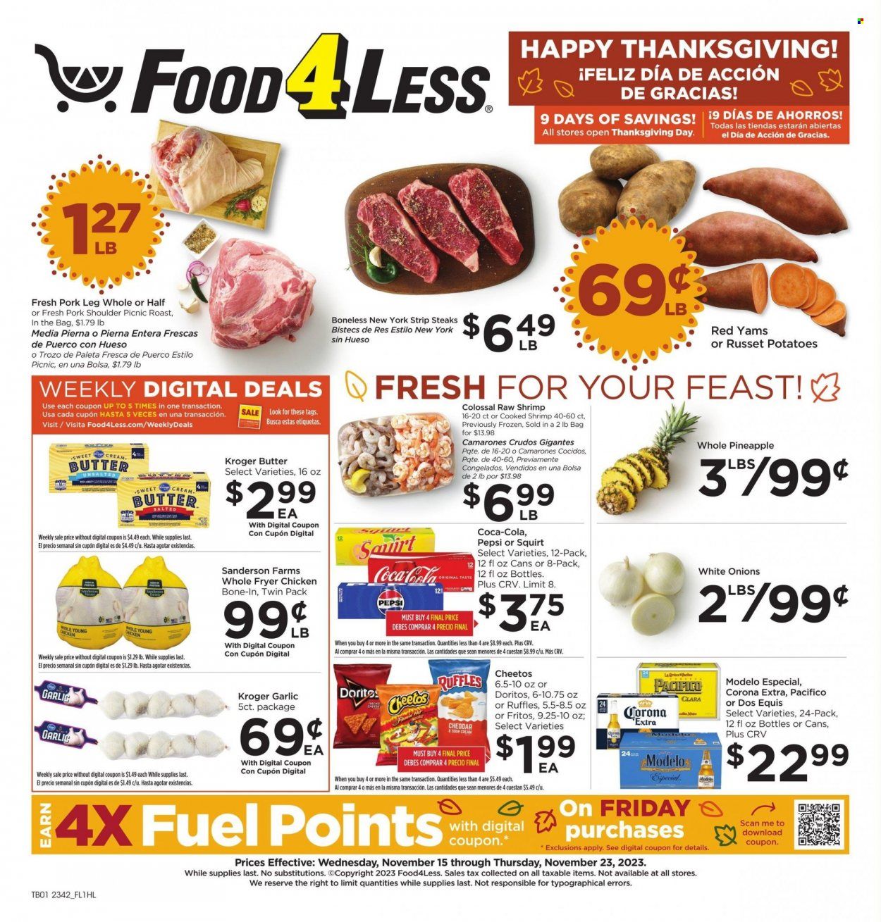 Food 4 Less (CA) Weekly Ad Flyer Specials November 15 to November 23, 2023