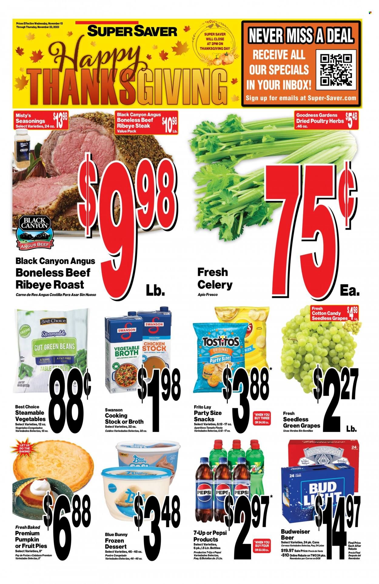 Super Saver Weekly Ad Flyer Specials November 15 to November 23, 2023