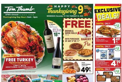 Tom Thumb (TX) Weekly Ad Flyer Specials November 15 to November 23, 2023