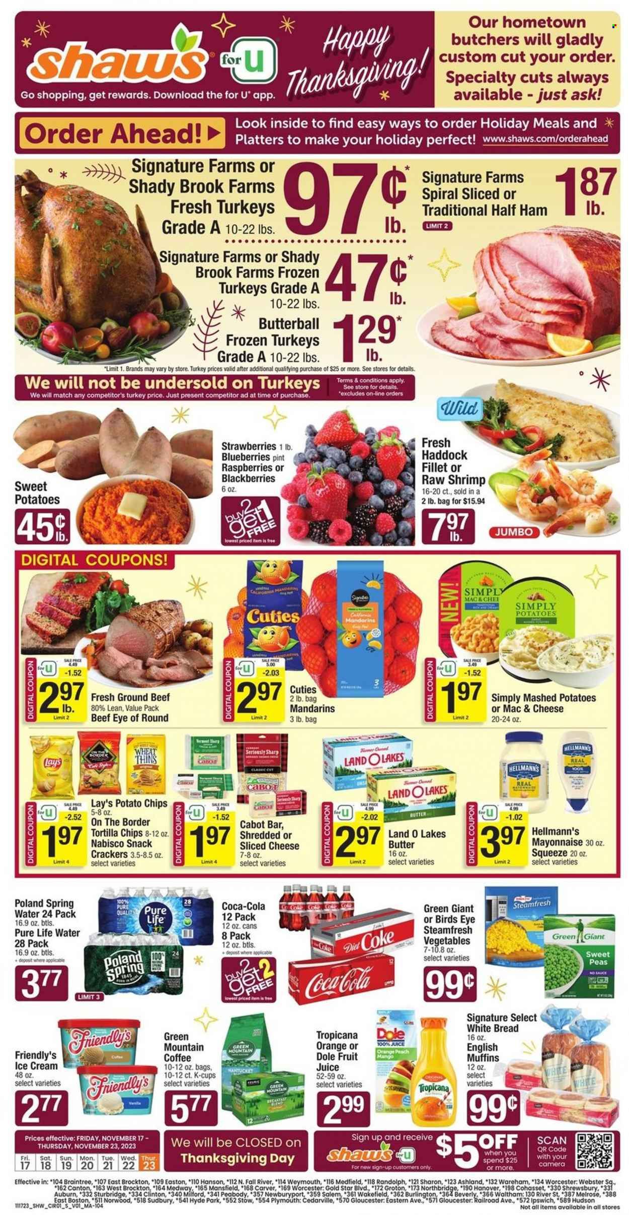 Shaw’s (MA, ME, NH, RI, VT) Weekly Ad Flyer Specials November 17 to November 23, 2023