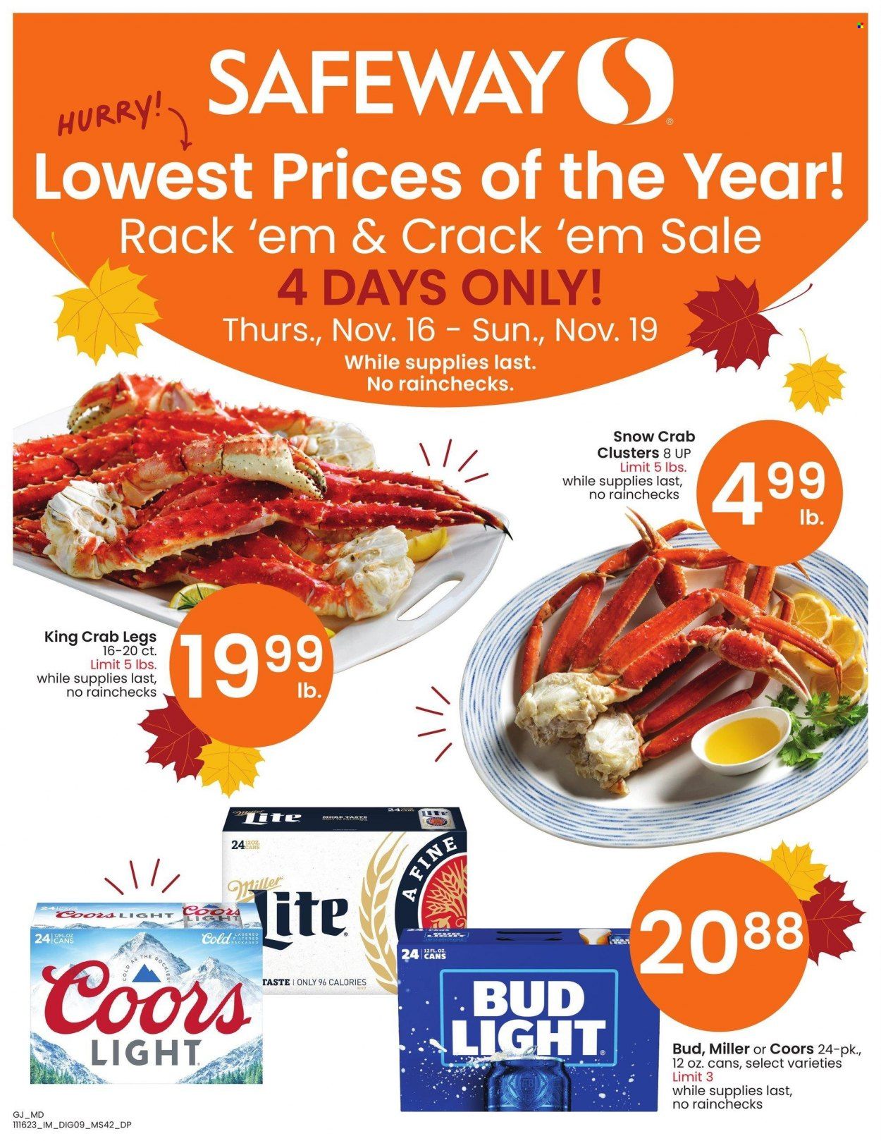 Safeway (CO) Weekly Ad Flyer Specials November 16 to November 19, 2023