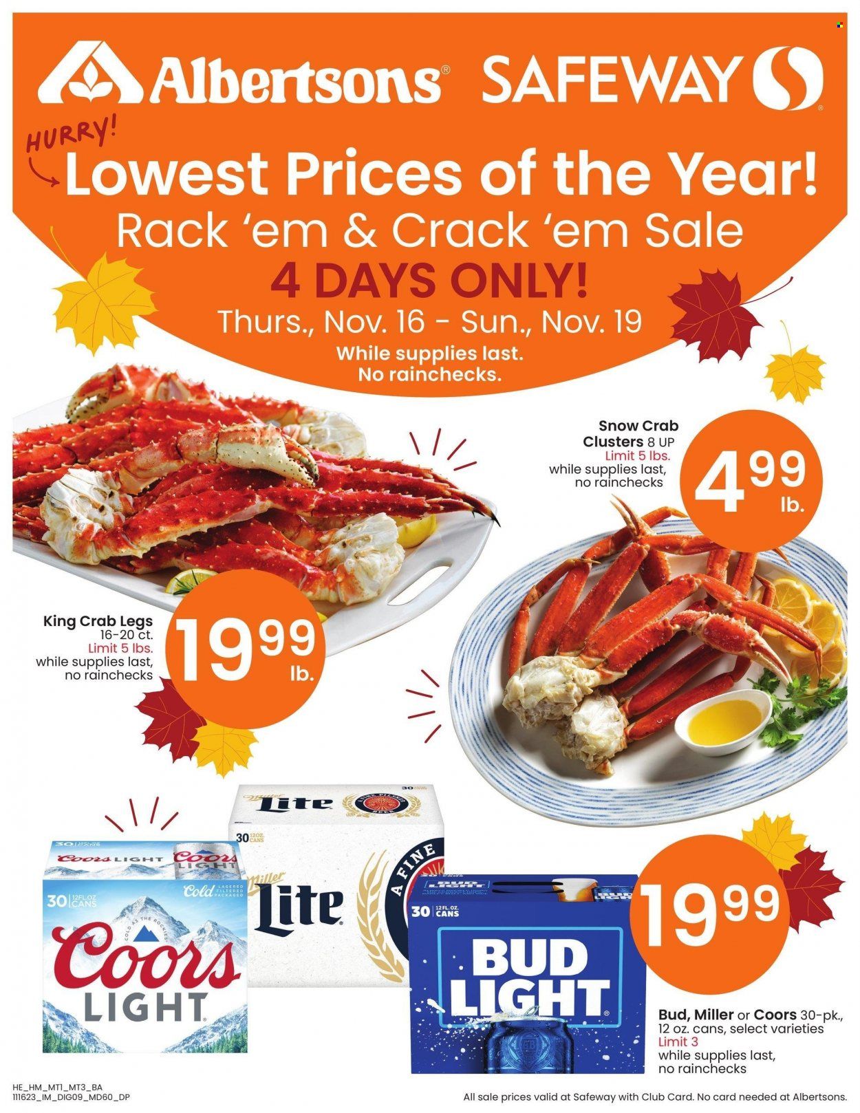 Safeway (MT) Weekly Ad Flyer Specials November 16 to November 19, 2023