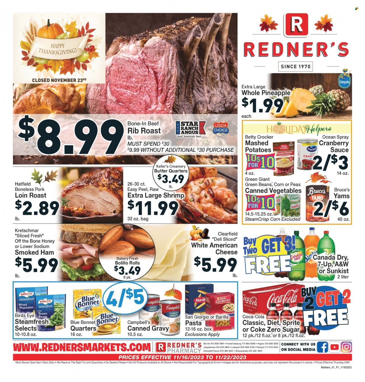 Redner's Markets (DE, MD, PA) Weekly Ad Flyer Specials November 16 to November 22, 2023