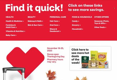 CVS Pharmacy Weekly Ad Flyer Specials November 19 to November 25, 2023