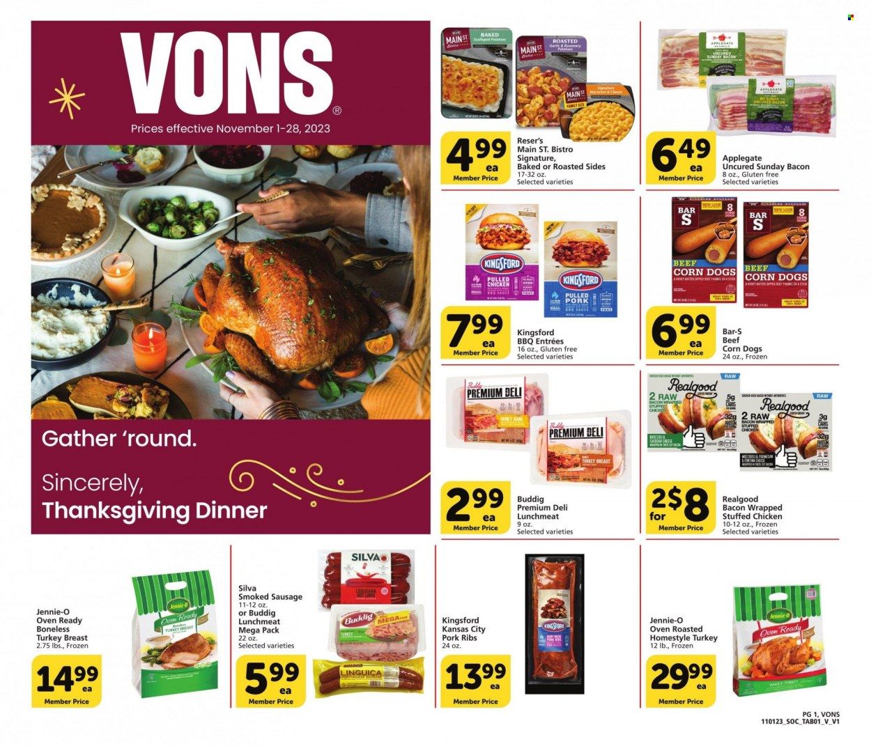 Vons (CA) Weekly Ad Flyer Specials November 1 to November 28, 2023