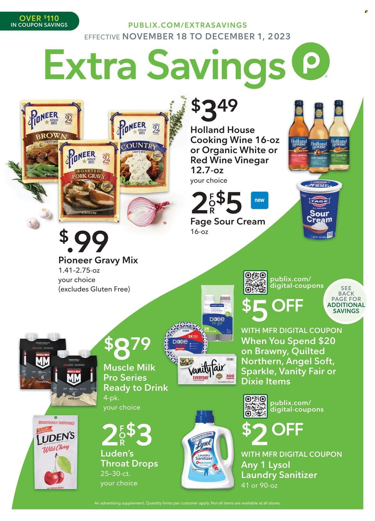 Publix (AL, FL, GA, NC, SC, TN) Weekly Ad Flyer Specials November 18 to December 1, 2023