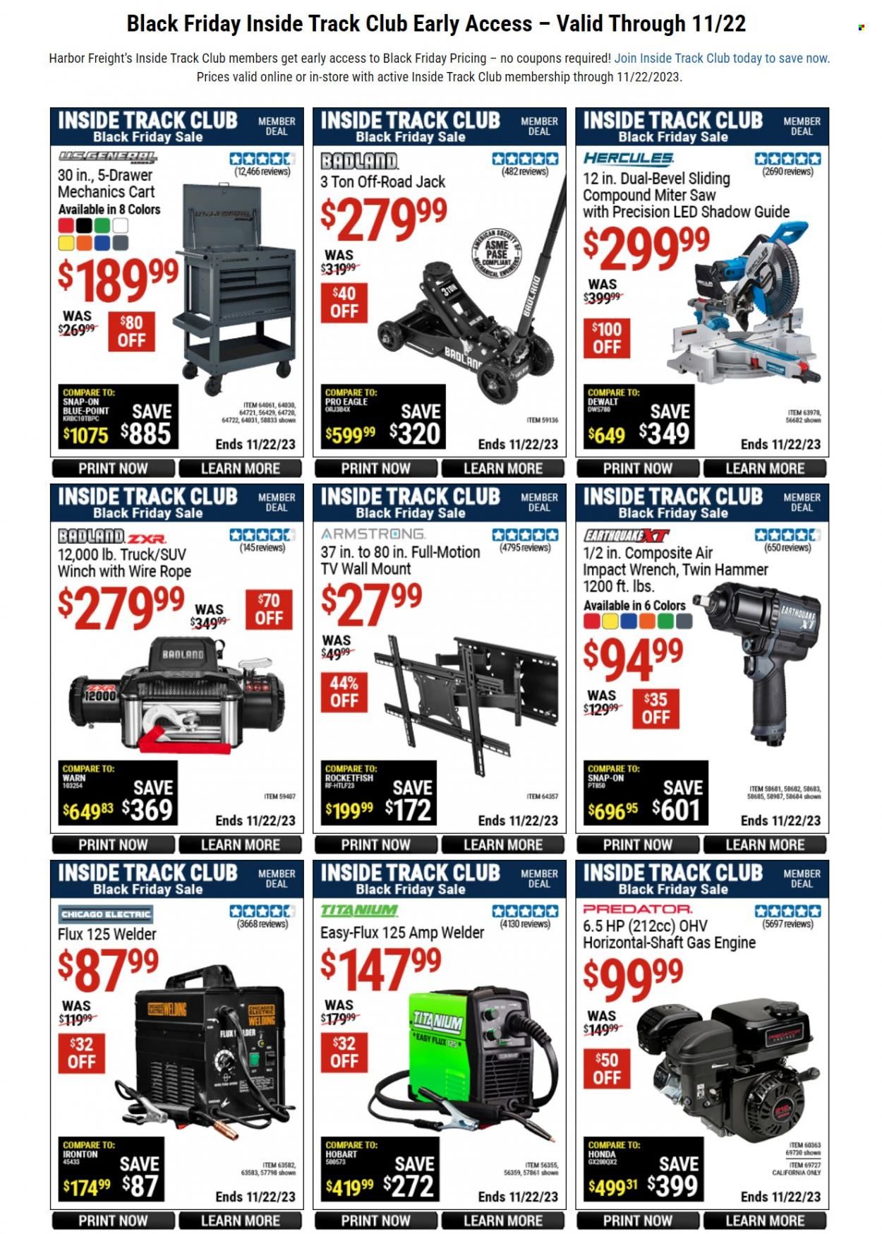Harbor Freight Weekly Ad Flyer Specials November 20 to November 22, 2023