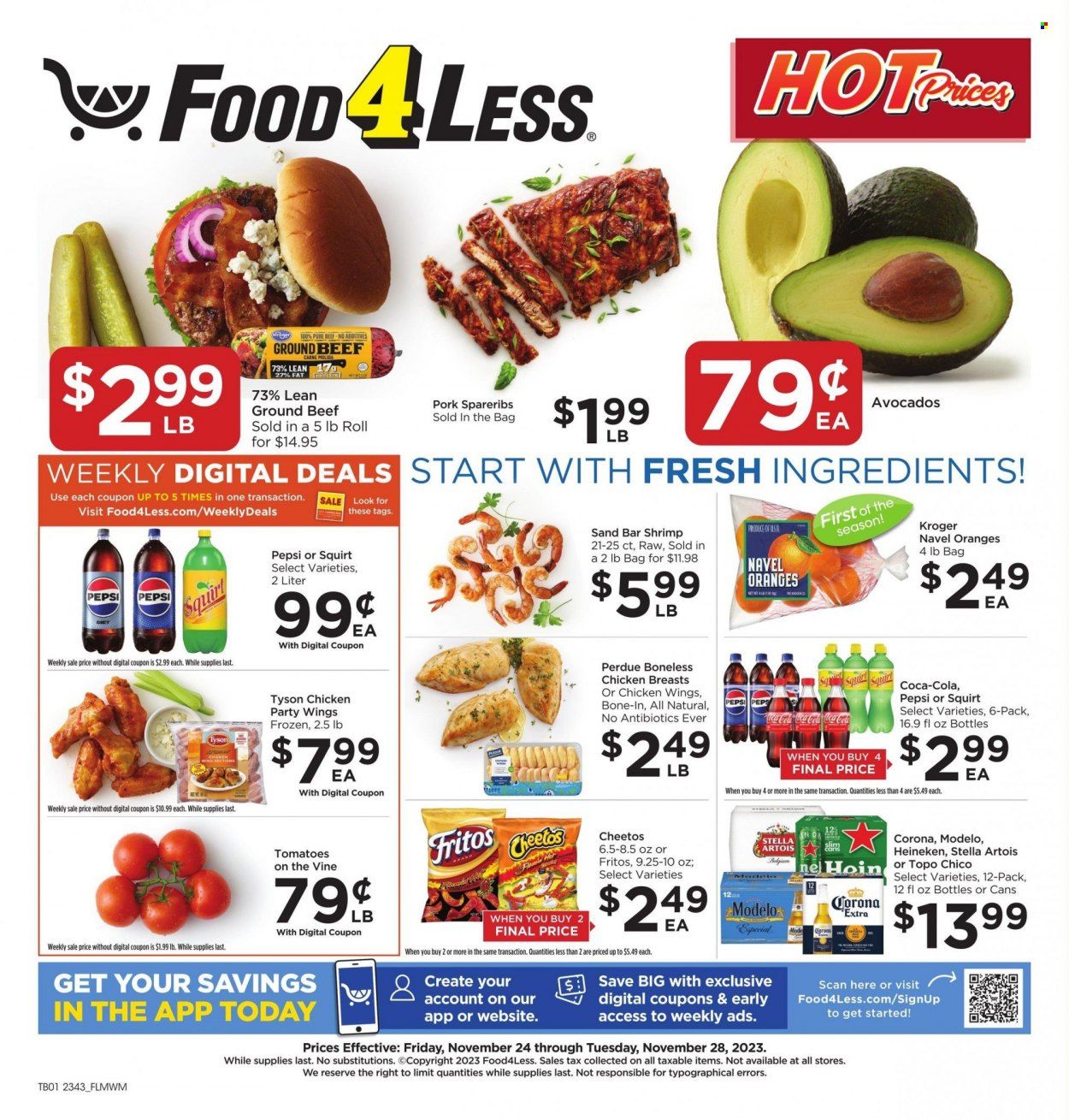 Food 4 Less (IL) Weekly Ad Flyer Specials November 24 to November 28, 2023