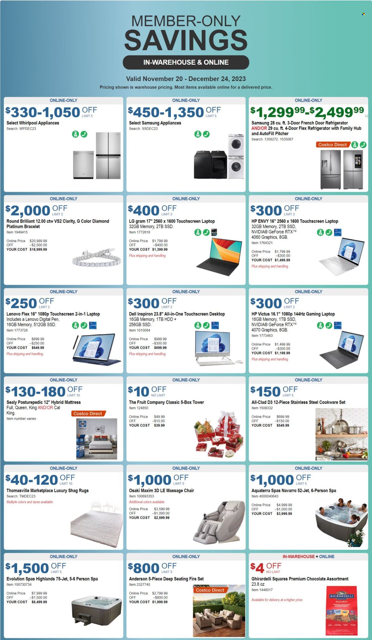 Costco Weekly Ad Flyer Specials November 20 to December 24, 2023