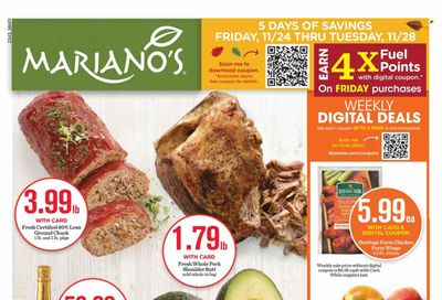 Mariano’s (IL) Weekly Ad Flyer Specials November 24 to November 28, 2023