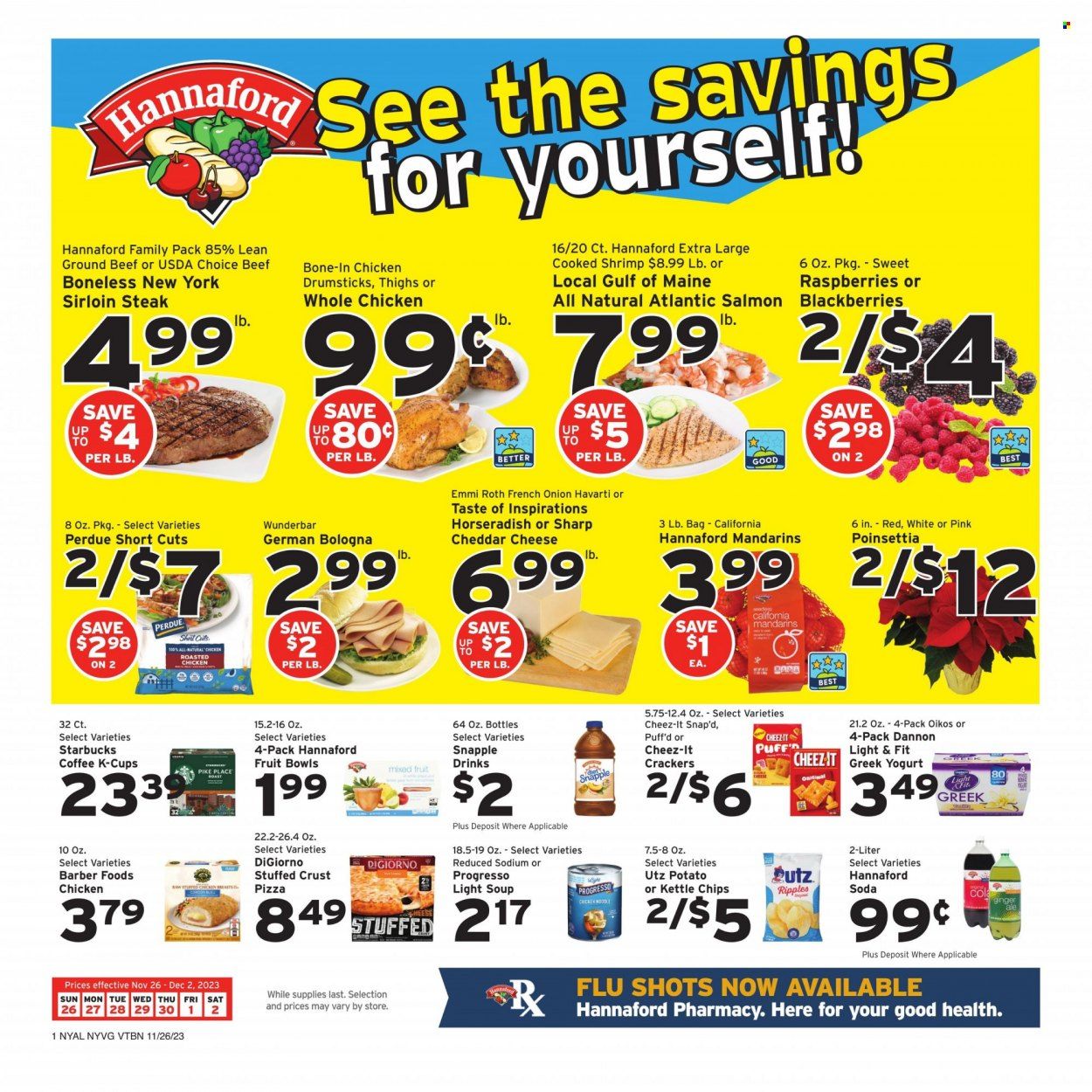 Hannaford (NY) Weekly Ad Flyer Specials November 26 to December 2, 2023