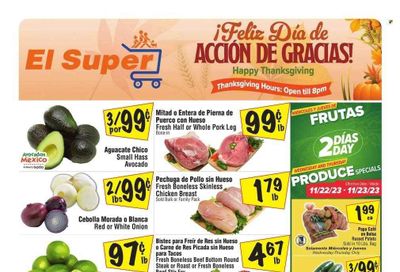 El Super (AZ) Weekly Ad Flyer Specials November 22 to November 28, 2023