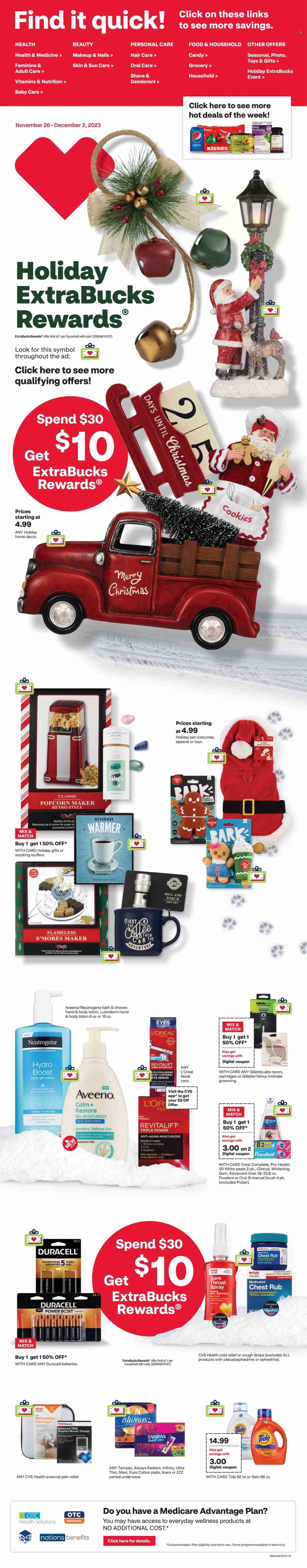 CVS Pharmacy Weekly Ad Flyer Specials November 26 to December 3, 2023