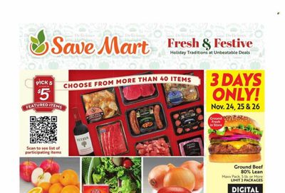 Save Mart (CA, NV) Weekly Ad Flyer Specials November 24 to November 28, 2023