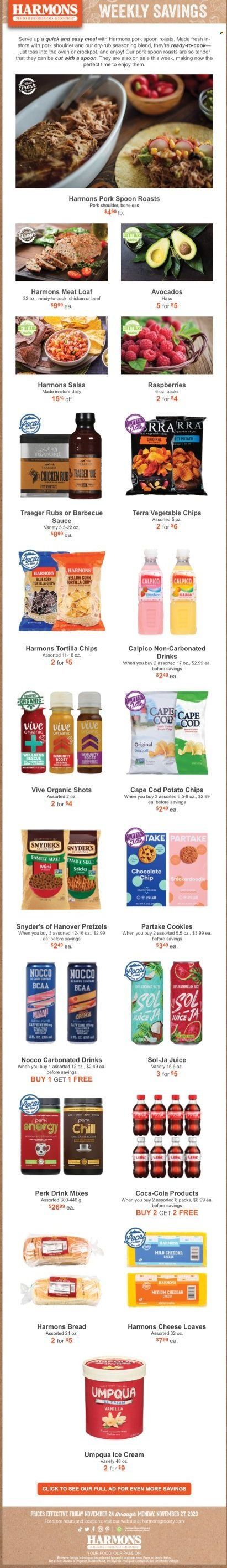 Harmons (UT) Weekly Ad Flyer Specials November 24 to November 27, 2023