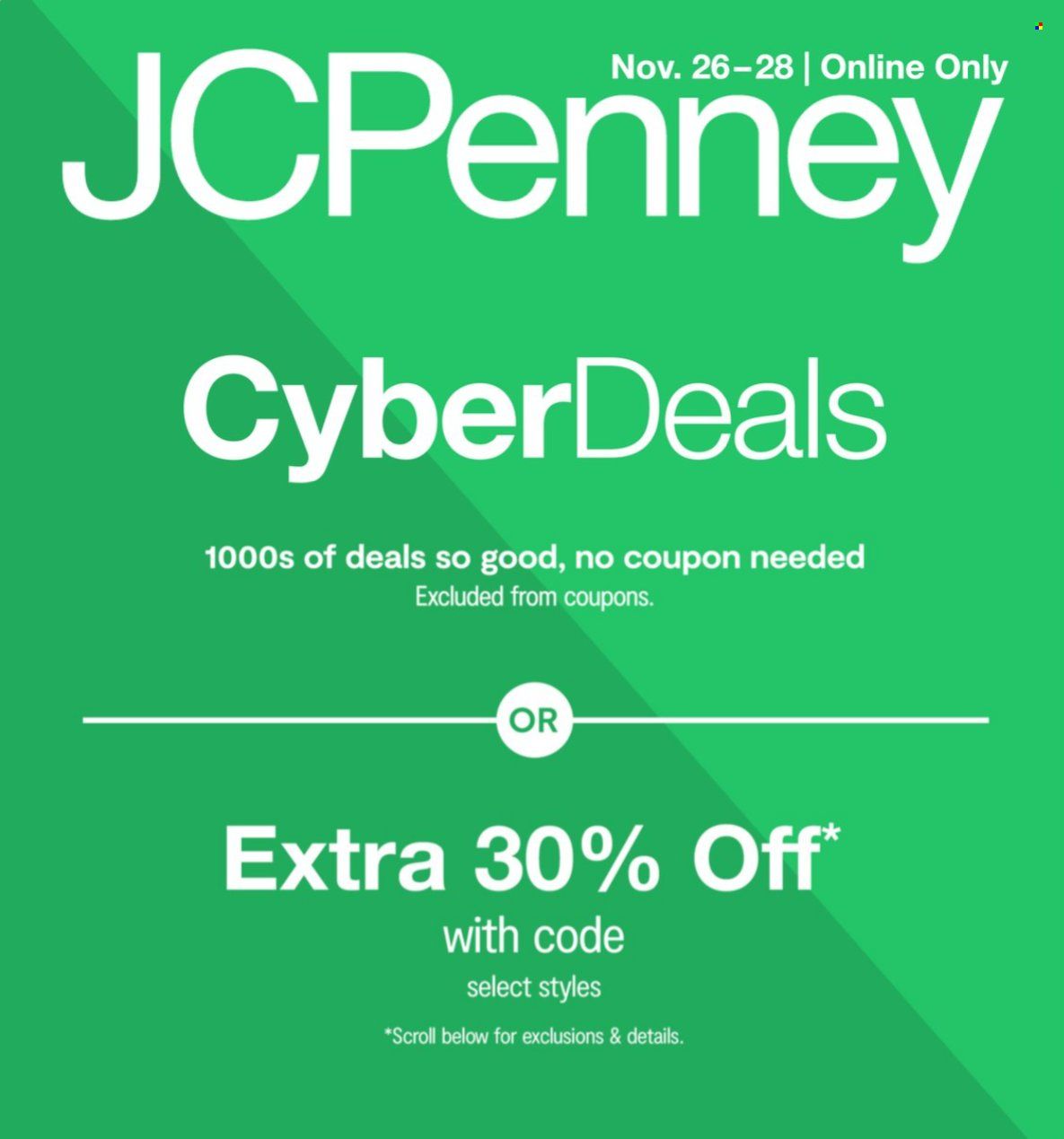 JCPenney Weekly Ad Flyer Specials November 26 to November 28, 2023