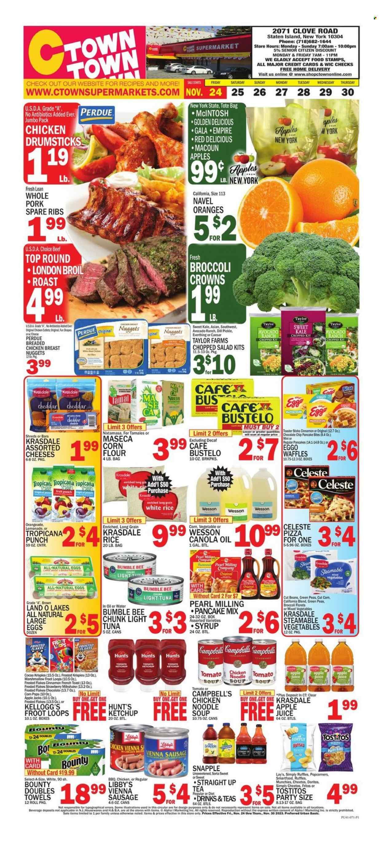 C-Town (CT, FL, MA, NJ, NY, PA) Weekly Ad Flyer Specials November 24 to November 30, 2023