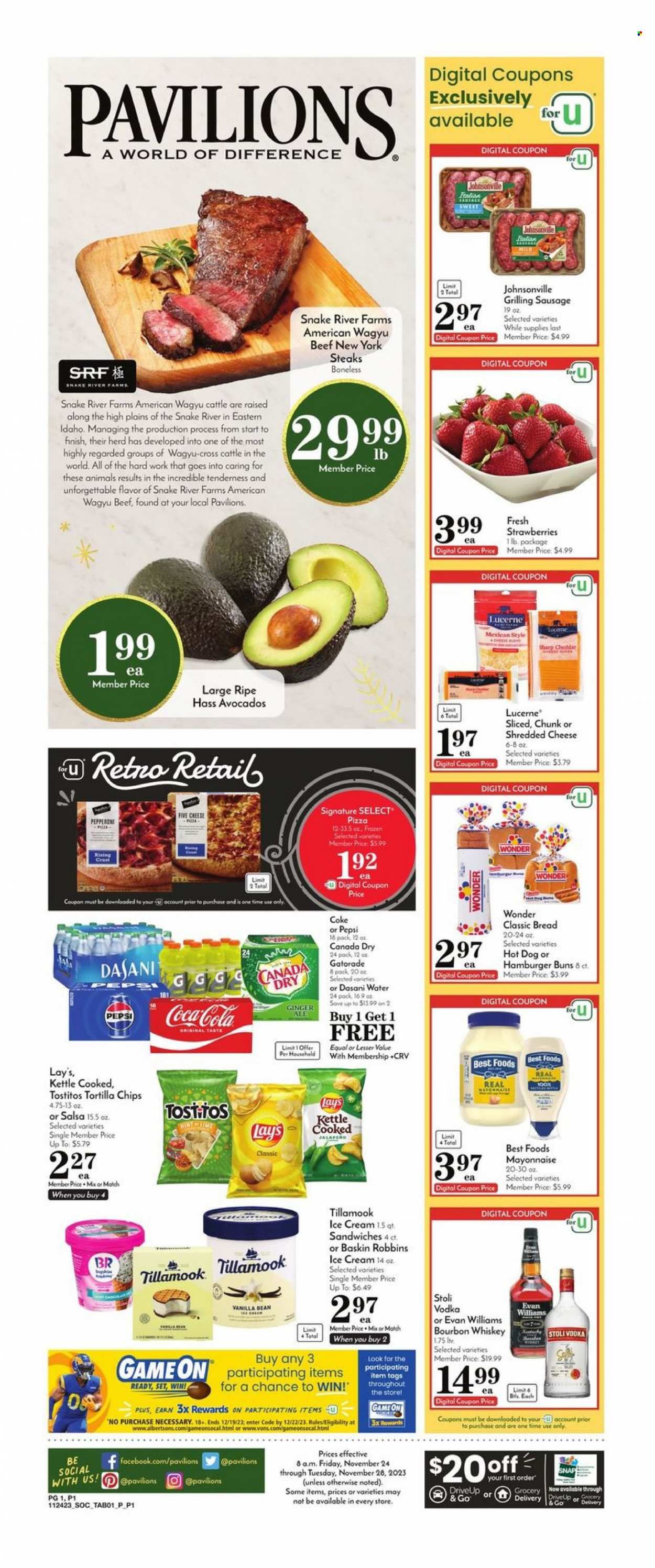 Pavilions (CA) Weekly Ad Flyer Specials November 24 to November 28, 2023