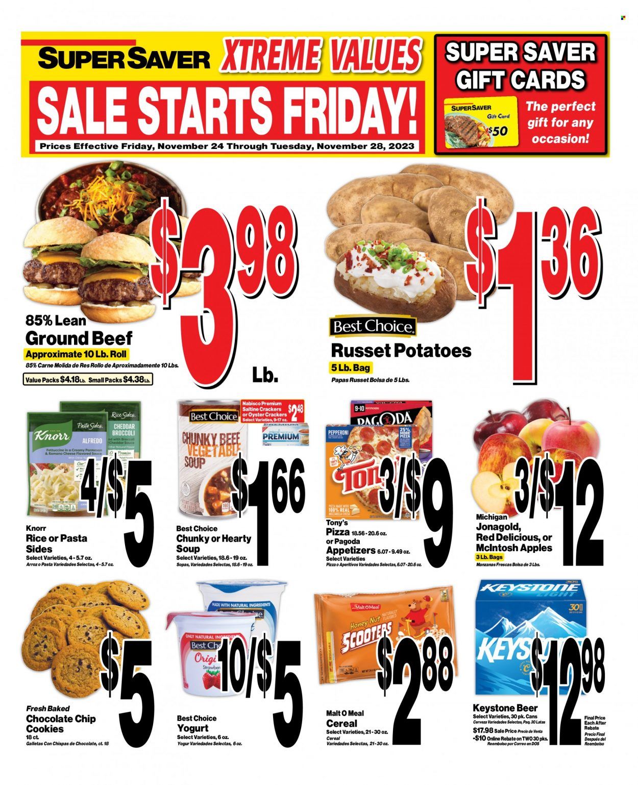 Super Saver Weekly Ad Flyer Specials November 24 to November 28, 2023